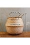 Natural Foldable Wicker Basket Flower Pot 14X18X20Cm - 8