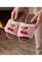 Women's Cherry Detailed Furry Plush Slippers