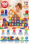 100-piece magnetic building blocks geometric shape 3d magnetic educational toy set - 2