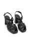 Black Glitter Women's Heeled Shoes 097.1330.Y-462 - 5