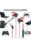 GM03 E-Sports Mobile Gaming Earphones, In-Ear Wired Headset with Detachable Dual Microphone and Deep Bass for PUBG, Mobile Legends and Call of Duty - Black and Red - 4