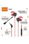 GM03 E-Sports Mobile Gaming Earphones, In-Ear Wired Headset with Detachable Dual Microphone and Deep Bass for PUBG, Mobile Legends and Call of Duty - Black and Red - 6