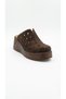 Brown suede women's genuine leather slipper 109.1720