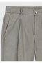 Khaki Plain Woven Jogging Fit Casual 100% Linen Trousers - 6