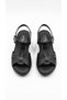 Black Women's Wedge Heeled Sandals 647.1006 - 4