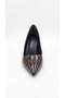 Brown Patent Leather Women's Heeled Shoes 036.1401 - 3