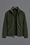 Men's Zippered Daily Premium Comfortable Khaki Fleece - 3