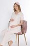 Pregnancy Lace Detail Short Sleeve Pajama Set Breastfeeding Hospital Release 24-73 - 3