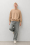Men's 100% Cotton Comfortable A.Beige Winter Sweatshirt - 2