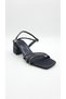Black Glitter Women's Heeled Shoes 097.1284-Y-100 - 2