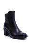 Women's Black Genuine Leather Heeled Boots 074.602