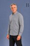 Comfortable Cut Plain Winter Single Pocket Gray Dad Shirt - 3