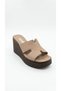 Mink Women's Genuine Leather Heeled Slippers 617.9628 - 2