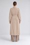 Quilted Detailed Trench Coat Camel - 3