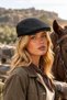 Stamp Fabric Women's Cap Hat Black Color - 7