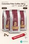 Kurukahveci Colombia Ground Filter Coffee 250 g X 3 Bags - Filter Coffee