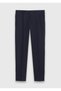 Navy Blue Modern Fit Classic Wool Blend Trousers - 7