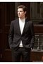 Black Shirt Shoulder Slim Fit 100% Wool Jacket - 2