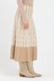 Geometric Patterned Midi Length Knitwear Skirt - 8