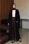 Women's Off-Shoulder Balloon Sleeve Loose Maxi Hijab Knitwear Cardigan - 5