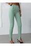 Women's High Waist Button Detailed Skinny Jeans - Slit Leg Tight Pants Cut - 3