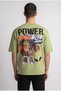 Men's Khaki Boxing Themed Graphic Printed Casual T-Shirt - 4