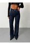 Women's High Waist Full Length Straight Wide Leg Jean Pants - 5