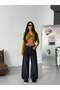 Women's Baggy Jean Trousers - Wide Leg 100% Cotton Regular Waist Loose Fit Denim - 4