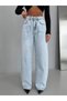 Women's Lace-Up Wide Leg Jean Pants