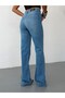 Women's High Waist Spanish Flare Jeans with Front Patch Pockets - 4