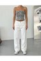 Women's 100% Cotton Denim Bustier – Strapless Buttoned Modern Crop Top - 2
