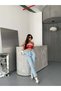 High waist button detailed mom jeans - 2