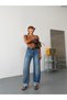 Women's High Waist Side Pocket Double Leg Wide Leg Baggy Jean Trousers