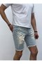 Ice Blue Ripped Detailed Slim Fit Jean Shorts - 4