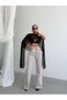 High Waist Knee Ripped Detailed Wide Leg Jeans - 4
