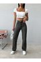 Women's High Waist 100% Cotton Jean Pants - Straight Cut Straight Denim - 4