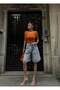 High Waist Baggy Jean Shorts Bermuda Loose Fit Women's Denim Shorts - 3