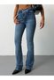 High Waist Body-Hugging Spanish Flare Jean Stretchy Denim Pants - 5