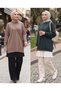 Women's 2-Pack Pleated Hijab Skirt with Elastic Waist Mini Complementary Black Ecru Pleated Hijab Skirt - 2