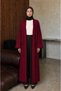 Women's Off-Shoulder Balloon Sleeve Loose Maxi Hijab Knitwear Cardigan - 5
