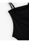 Strapless Swimsuit with Detachable Thin Strap Detail - 6