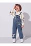 Children's Jeans Trend Salopet Loose Fit Denim 3-6 Years 2 Pieces