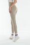 Khaki & Beige Ribbed Inner Fleece Raised Winter Leggings High Waist 2-Pack Advantageous - 5