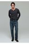 M0019166-A7787 Marlon Classic Vintage Jean Pants Men's Jeans Dark Blue