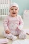Unisex 0-3 Months Babies Organic Balloon Teddy Bear with Embroidery Set of 10