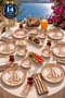 Venice 14 Piece Breakfast Set for 6 People, Luxury Breakfast Set