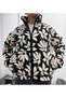Women's Zippered Patterned Plush Fleece - 3