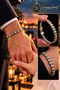 Men's Bracelet - Scarf Model White to Gold Color 316 L Stainless Steel Gift Bracelet for Lover, Spouse, Father