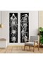 2pcs150cmX40cm black 2pcs/set Skeleton Tapestry, Polyester Tapestry, Wall Hanging for Living Room Be - 3