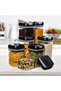 Airtight Food Storage Container Set,7 Piece BPA Free Plastic Kitchen Pantry Organizers with Easy Lock Lids and 24 Labels - 2